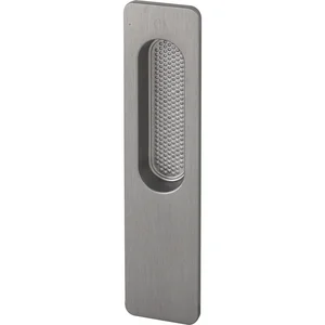 HOPPE Hebeschiebetürmuschel OMEGA außen eckig, Aluminium edelstahlfarbig matt