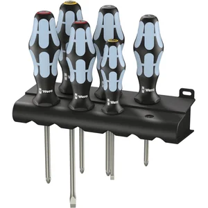 WERA Schraubendreher-Satz 3334/3350/3355/6 Edelstahl PH/PZ/Schlitz 6-teilig