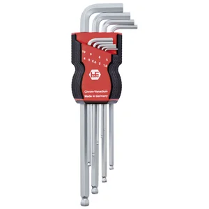 HAFU Sechskant Stiftschlüssel-Satz extra lang mit Kugelkopf Gr. 1,5-10 mm 9-tlg.