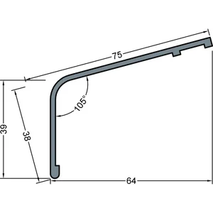GUTMANN Dachrinnenanschluss P2032, L=6000 mm, Aluminium blank