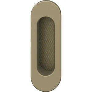 FSB Schiebetürmuschel 42 4215 oval 35 x 105 mm, Aluminium mittelbronzefarbig