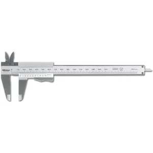 MITUTOYO Analog-Messschieber Momentklemmung Tiefenmaß flach Messbereich 0-150mm