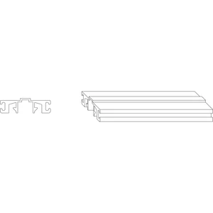 Adapter für Unterfütterungsprofil, 5000 mm, Kunststoff schwarz