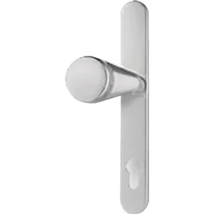 BKS Knopflangschild für außen, rund RR 7504, PZ 92 mm, silber eloxiert