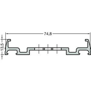 GUTMANN Grundprofil P 2011/80 N, L=6000 mm, Aluminium blank
