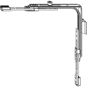 MACO MM Eckumlenkung SFG 2-flg 1iS 1 Schließteil silber (222210)