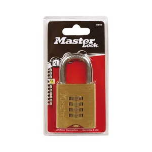 MASTER LOCK Vorhangschloss 651 EURD Zahlenschloss, 50 mm, Messing SB