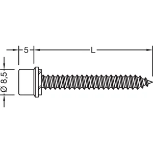 GUTMANN Blechtreibschrauben mit Dichtstück für Grundprofil, 5,5x25 mm, Edelstahl