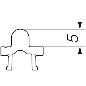 HAUTAU ATRIUM HS Laufschiene Nr. 24 TT2, H=5 mm, L=6500 mm, silber eloxiert