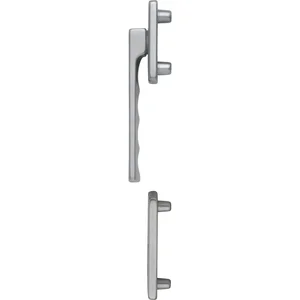 HOPPE Fenstergriff-Halbgarnitur TOULON außen flach, Aluminium Edelstahl Effekt