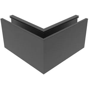 ECONOMY Innenecke für Bodenprofile 0004 ECO, Aluminium schwarz eloxiert