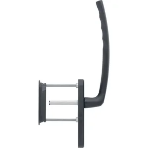 HOPPE Hebeschiebegarnitur ATLANTA mit Muschelgriff UG, L 253 mm, schwarz matt