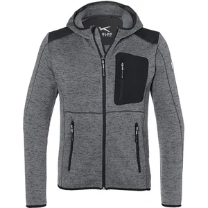 KÜBLER Strickjacke Light Form 1441 mittelgrau/schwarz M