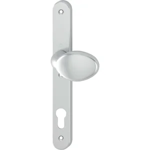 Knopfschild innen - drehbar PZ92, sichtbar geschraubt, Aluminium silber eloxiert