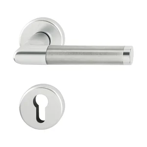 HOPPE Drückergarnitur AMSTERDAM - auf Rosette PZ, 37 - 47, silber/Edelstahl