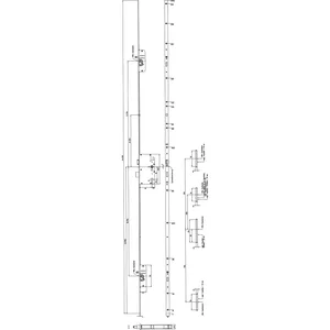 KFV MFV-Schloss BS 2300 ÖNORM, DM 80, Stulp 20 mm eckig, silber verzinkt