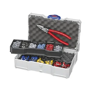 KNIPEX Crimpsortiment Aderendhülsen isoliert im Systainer + Crimpzange