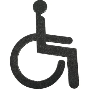 Symbol für WC Türen - Rollstuhl, verzinkt schwarz