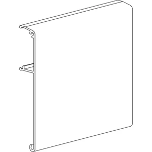 TERNO Clipblende 1690 schmal für Glas L=3000 mm auf Maß silber