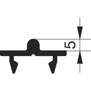GU HS Laufschiene 5 P1636 für Bodenschwelle L=5000 mm silber eloxiert