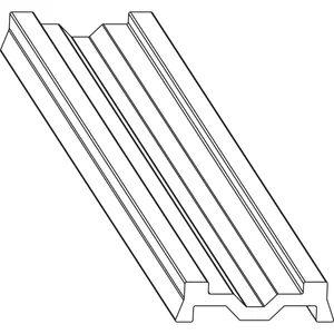 MACO Fiber-Therm Aufsatzschiene für Fixflügel L=2000 B=42 mm GFK silber (454826)