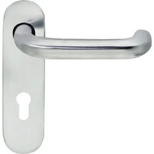 BKS Drückerlochteil B 72110 mit Kurzschild PZ 72 mm, für außen rund, silber