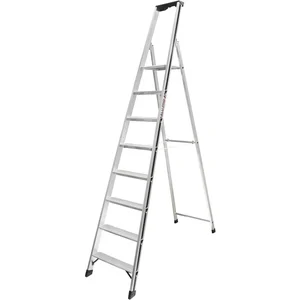 ALU-PRO Stufenstehleiter mit Plattform Type 70026 8 Stufen Länge 2,63 m