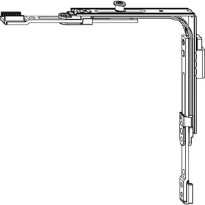 MACO MM Eckumlenkung SFG 2-flg RC2 mit Sperrschieber 1iS silber (208415)