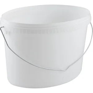 Eimer Oval 5,5L weiß mit Bügel ohne Deckel