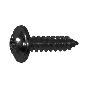 DIN968C 4.8x 25 Phillips Kreuzschlitz verzinkt schwarz Blechschraube mit Bund