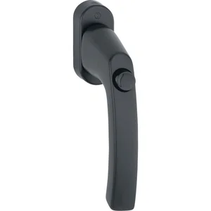 HOPPE Fenstergriff LIÈGE - Druckknopf, Vierkant 7 x 40 mm, Alu schwarz matt