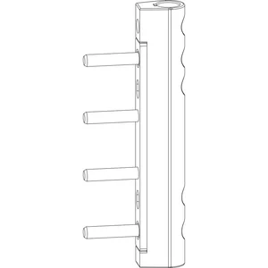 MACO Ecklagerband MAMMUT 180kg PVC, mit 5 mm Tragezapfen L=23 mm, titan (228141)
