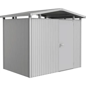 BIOHORT Gerätehaus Panorama P2 silber-metallic 1-türig
