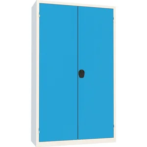 Flügeltürschrank 1950 x 1180 x 500 mm RAL7035 lichtgrau/5012 lichtblau