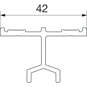 HAUTAU ATRIUM HS Führungsschiene Nr. 5, L=6500 mm, Alu silber eloxiert