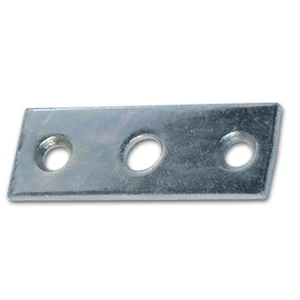 Schließblech f. Aufspreizstangen, 60 x 22 mm, Loch ø 8,2 mm, Stahl verzinkt