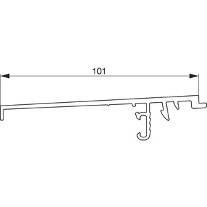 GU Thermostep 164 Wetterprofil 190 P1716 L=6700 mm Alu silber eloxiert