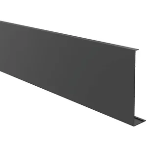 ECONOMY Abdeckprofil für Bodenprofil h- Form 0011, 5000 mm, schwarz eloxiert