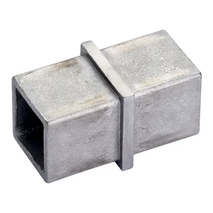 CROSO Verbindungsmuffe für Vierkantrohr,Abmessung 40 x 40 x 2,0 mm,Edelstahl V4A