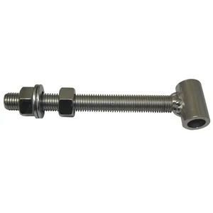 Durchschraubband-Flügelteil, Bandrollen ø 24 mm, M 16x150, Edelstahl-Effekt