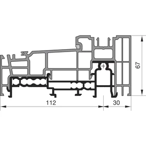 GU Thermostep 164 Grundkörper Bodenschwelle L=5000 mm silber