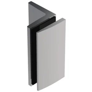 Winkelverbinder Bella, 90° Glas-Wand m. Langloch, Messing verchr. pol.(81080.31)