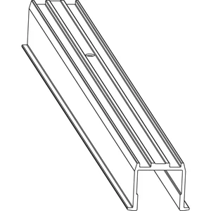 MACO HS Führungsschiene oben flächenbündig, silber, L=5000 mm (467774)
