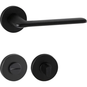 MARCHESI Drückergarnitur UMAG auf Rosette WC, 38-45 mm, Zamak schwarz matt