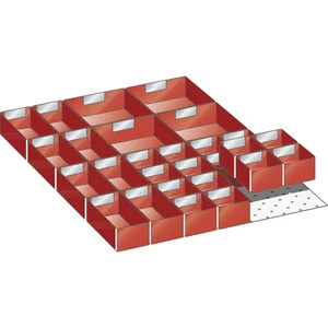 LISTA Einsatzkästen 27E x 36E für Fronthöhe 50 mm 28-teilig