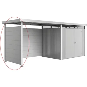 BIOHORT Seitendach-Seitenwand HighLine H2 silber-metallic