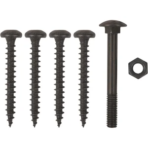 Schraubenset für Langband einseitig gerollt 700-1000mm, Stahl schwarz verzinkt