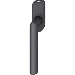 FSB Fenstergriff 34 1076 abschließbar ovale Rosette, Aluminium schwarz matt