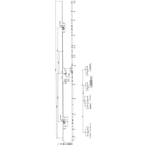 KFV MFV-Schloss BS 2300 DIN, DM 40, Stulp 16 mm eckig, VK 8 mm, Stahl verzinkt