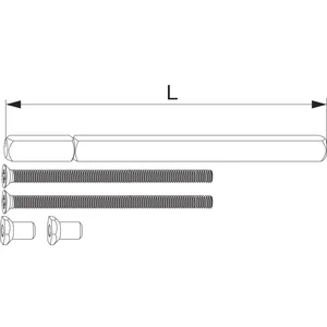 MACO HS Griffbefestigung-Set für Griff innen/Griff außen, TS 58-92 mm